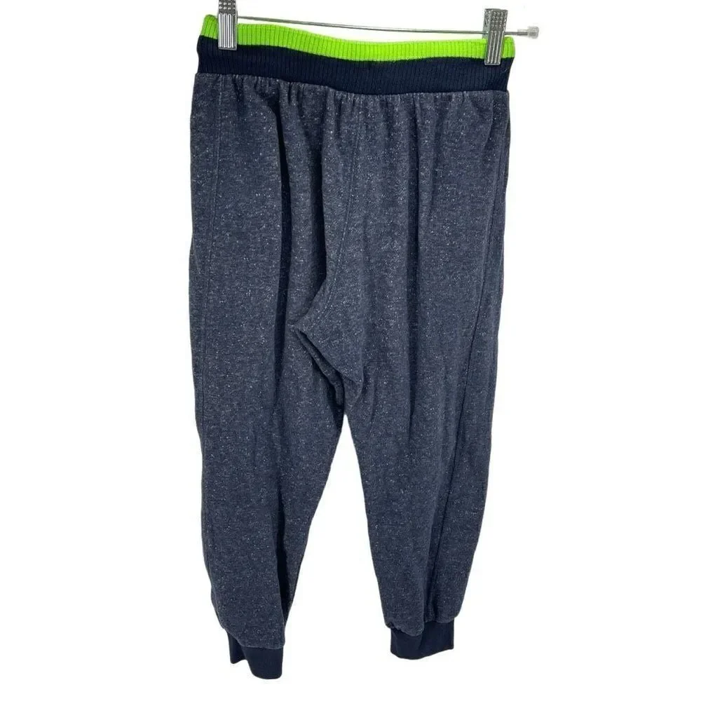 Puma Boys Jogger Sweatpants Pull On Active Pocket Blue Green Size Medium 10/12